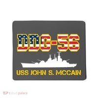 USS John McCain DDG-56 USA Flag Mousepad thumb 0