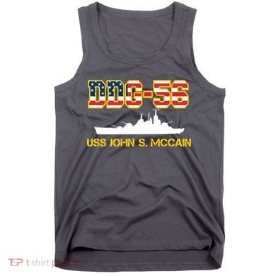 USS John McCain DDG-56 USA Flag Tank Top