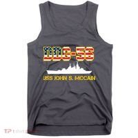 USS John McCain DDG-56 USA Flag Tank Top thumb 0