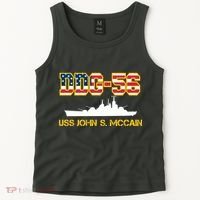 USS John McCain DDG-56 USA Flag Tank Top thumb 2