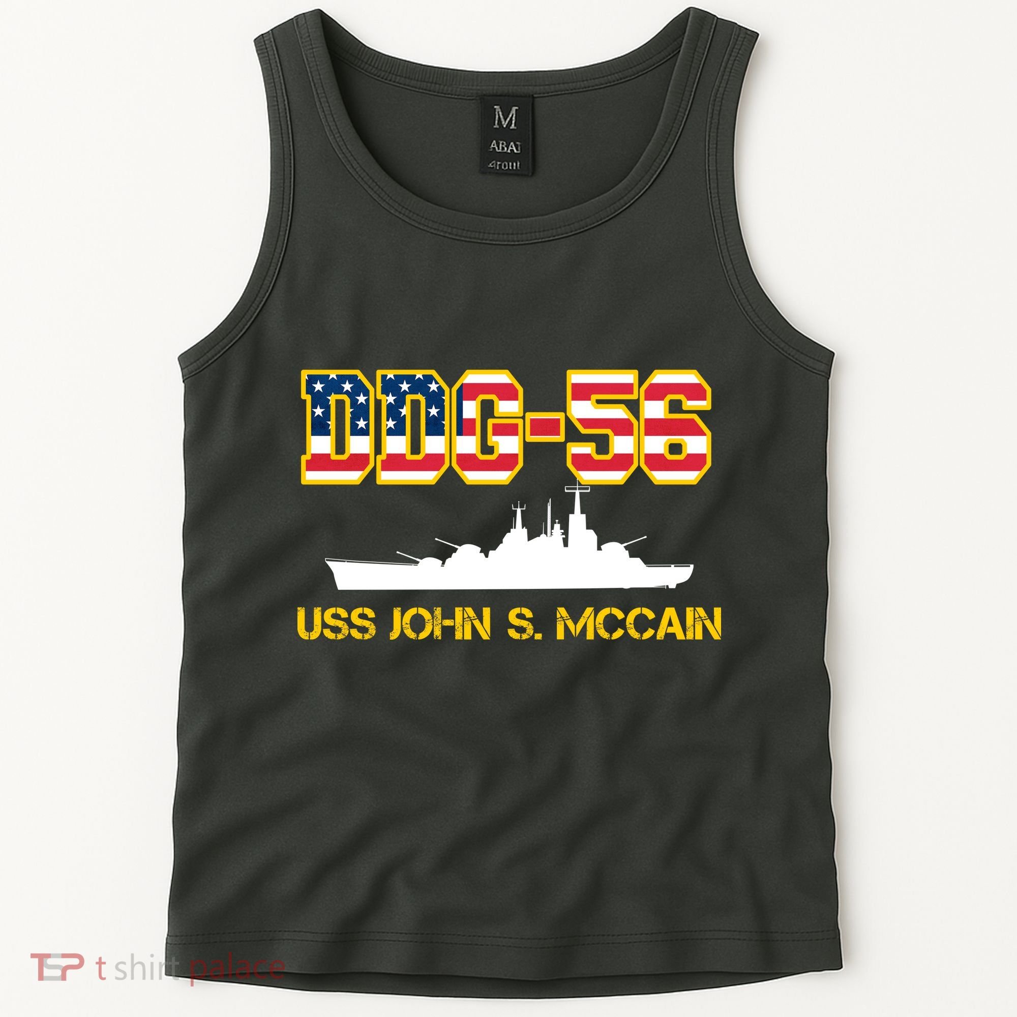 USS John McCain DDG-56 USA Flag Tank Top