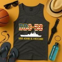 USS John McCain DDG-56 USA Flag Tank Top thumb 4