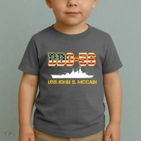 USS John McCain DDG-56 USA Flag Toddler T-Shirt thumb 2