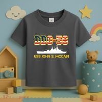 USS John McCain DDG-56 USA Flag Toddler T-Shirt thumb 3