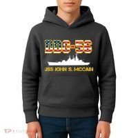 USS John McCain DDG-56 USA Flag Kids Hoodie thumb 4