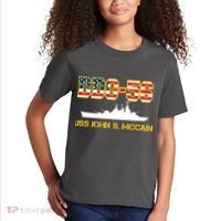 USS John McCain DDG-56 USA Flag Kids T-Shirt thumb 2
