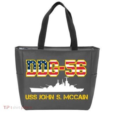 USS John McCain DDG-56 USA Flag Tote Bag