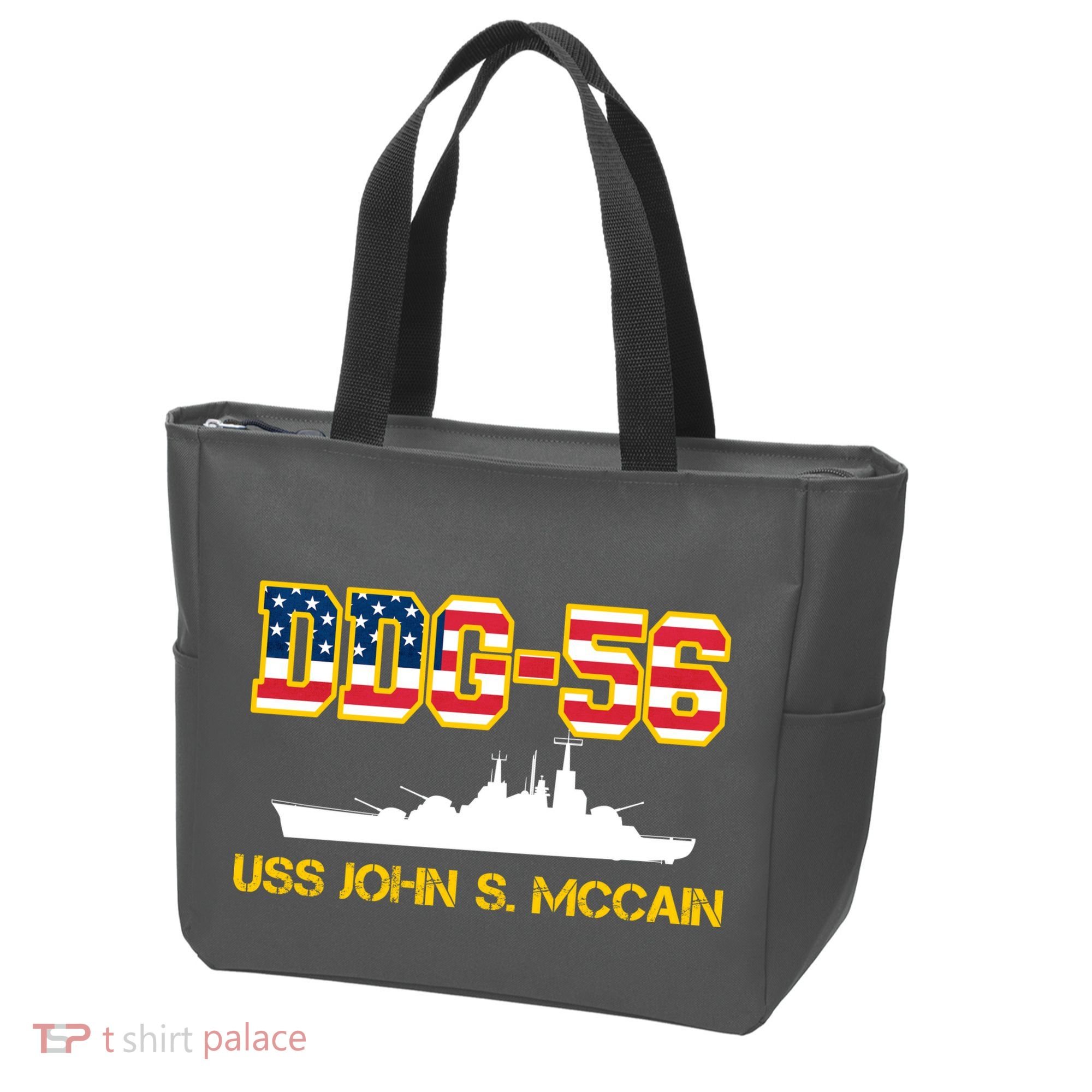 USS John McCain DDG-56 USA Flag Tote Bag
