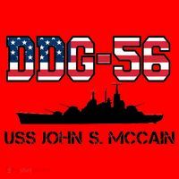 USS John McCain DDG-56 USA Flag Santa Hat thumb 1