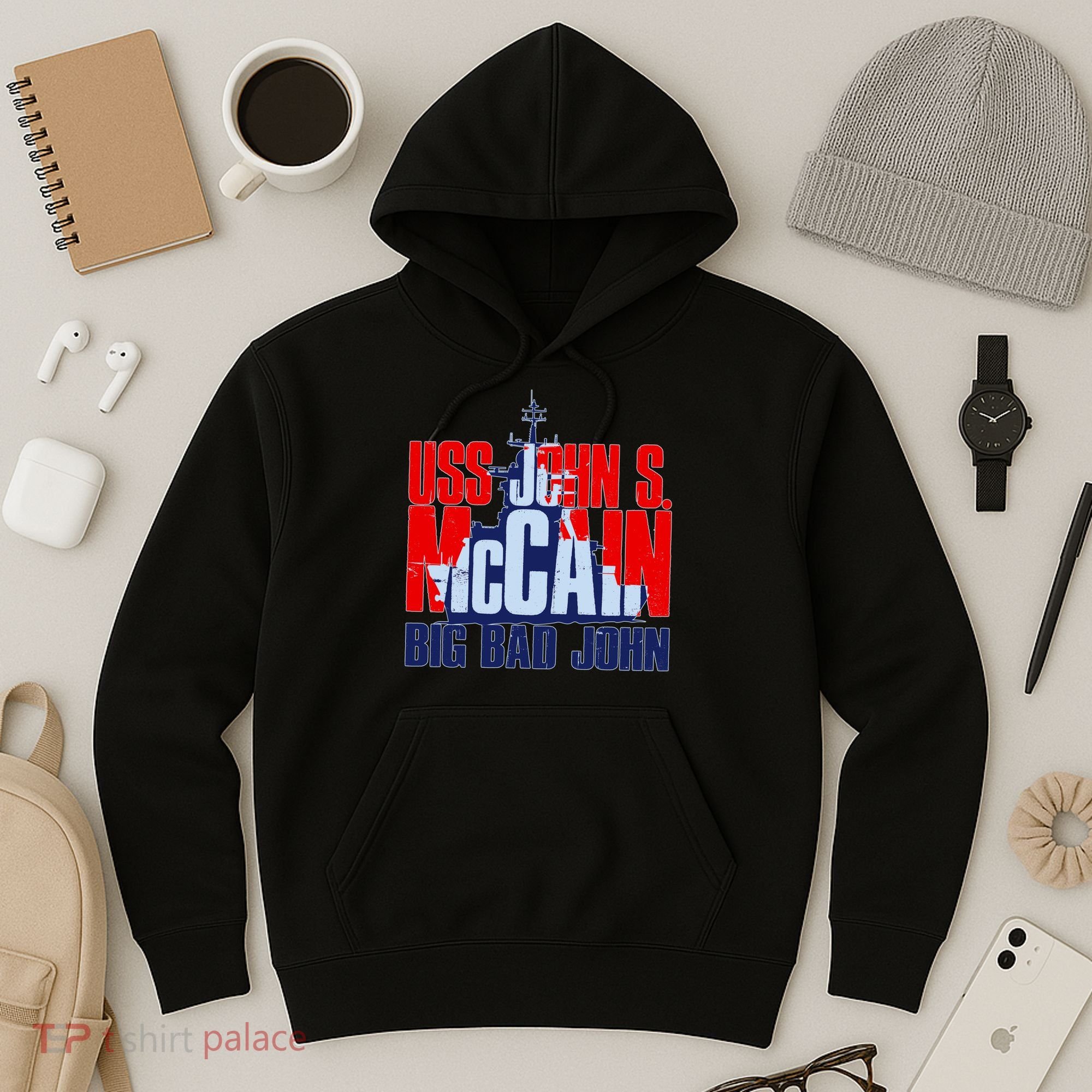 USS John S. McCain Big Bad John Hoodie