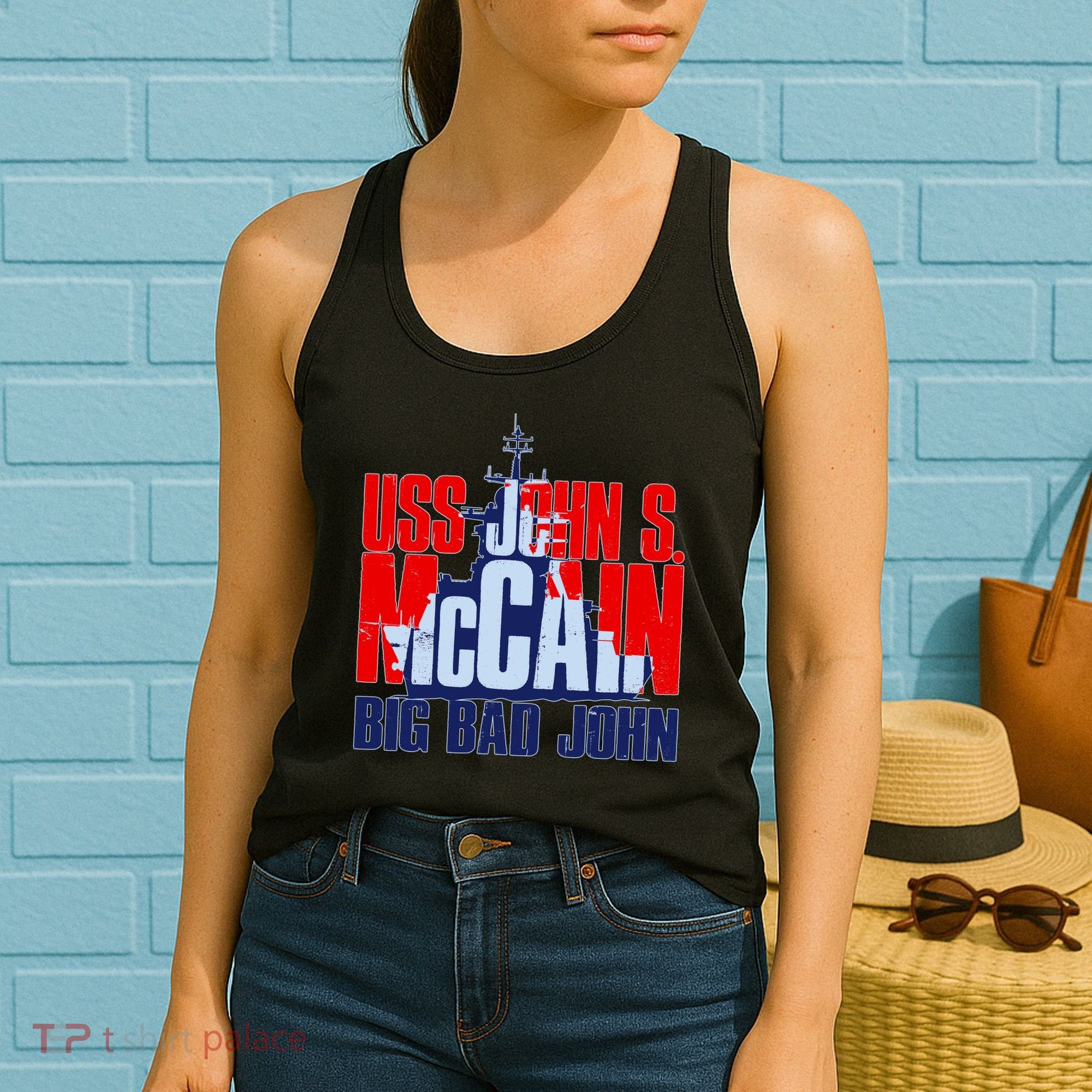 USS John S. McCain Big Bad John Women's Tank Top