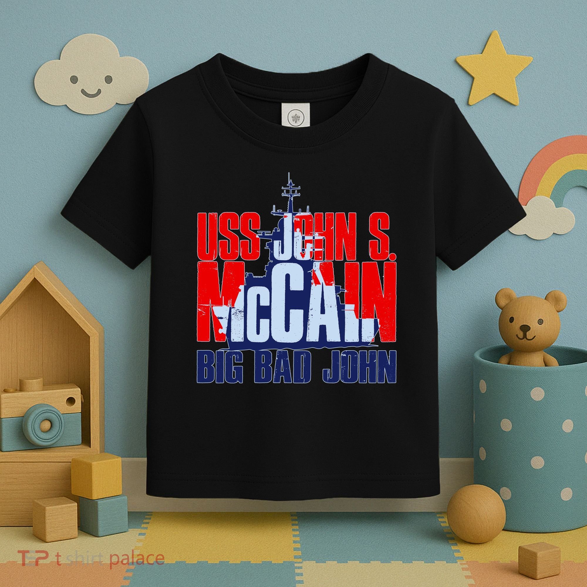 USS John S. McCain Big Bad John Toddler T-Shirt