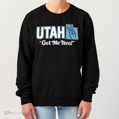 UTAH state slogan get me two finger hand retro 90s action Women's Sweatshirt