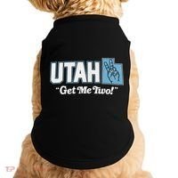 UTAH state slogan get me two finger hand retro 90s action Doggie Tank thumb 0