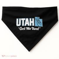 UTAH state slogan get me two finger hand retro 90s action USA-Made Doggie Bandana thumb 0