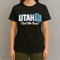 UTAH state slogan get me two finger hand retro 90s action T-Shirt thumb 4