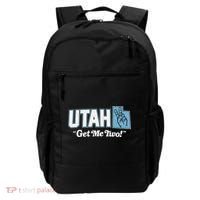 UTAH state slogan get me two finger hand retro 90s action Backpack thumb 0