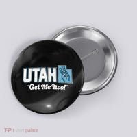 UTAH state slogan get me two finger hand retro 90s action Button thumb 0
