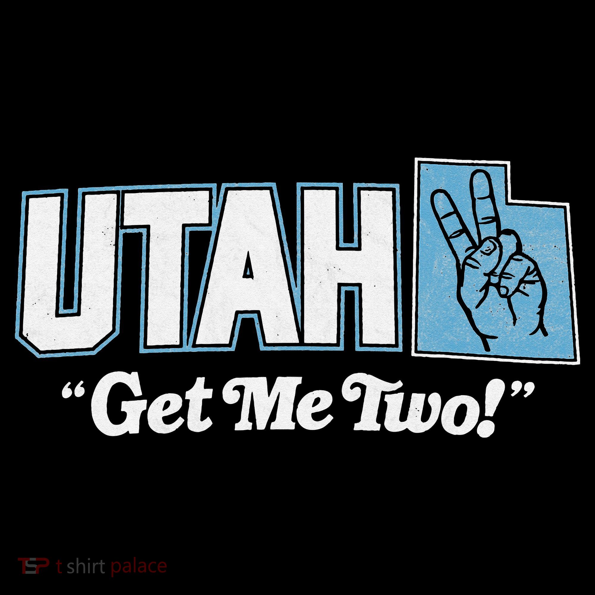 UTAH state slogan get me two finger hand retro 90s action Women's Hoodie