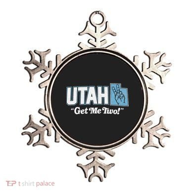 UTAH state slogan get me two finger hand retro 90s action Ornament