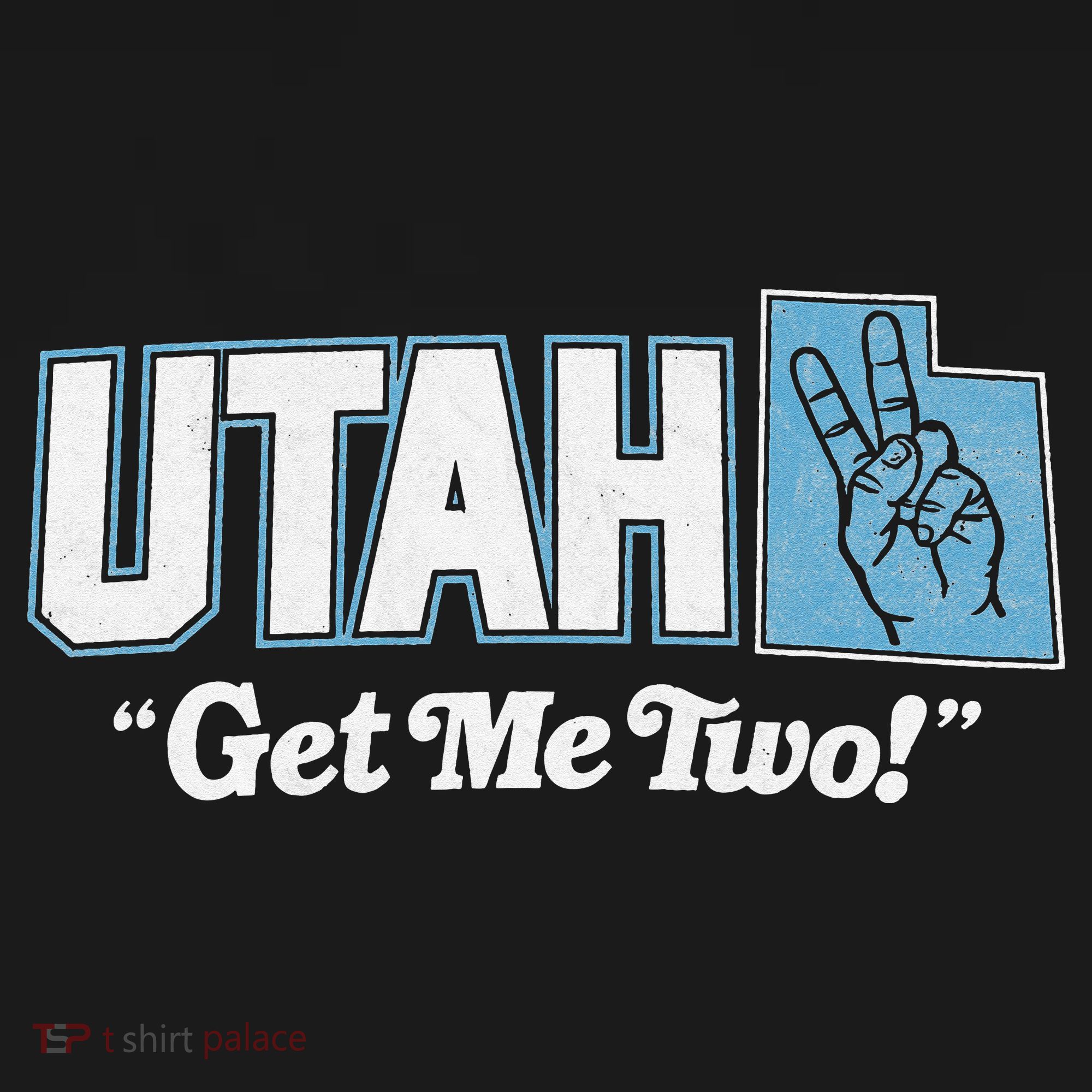 UTAH state slogan get me two finger hand retro 90s action Baby Bodysuit
