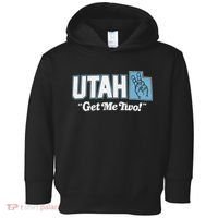 UTAH state slogan get me two finger hand retro 90s action Toddler Hoodie thumb 0