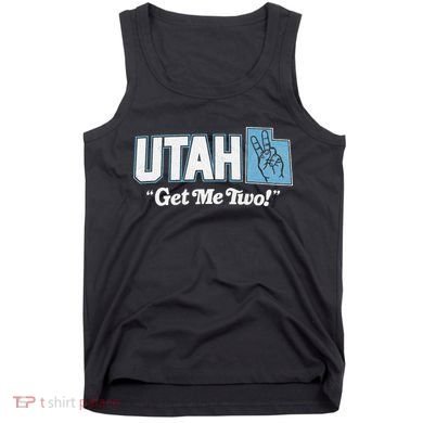 UTAH state slogan get me two finger hand retro 90s action Tank Top