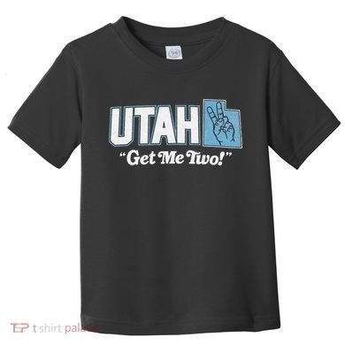 UTAH state slogan get me two finger hand retro 90s action Toddler T-Shirt
