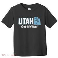 UTAH state slogan get me two finger hand retro 90s action Toddler T-Shirt thumb 0