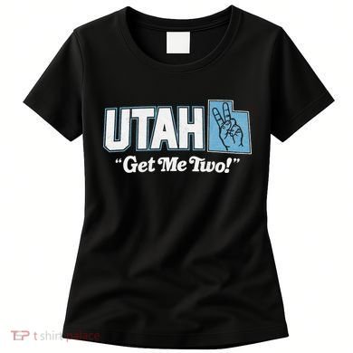 UTAH state slogan get me two finger hand retro 90s action Women's T-Shirt