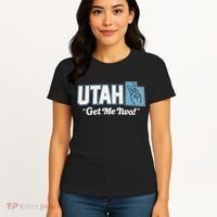 UTAH state slogan get me two finger hand retro 90s action Women's T-Shirt thumb 4