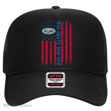 Uss Skate Ssn578 American Flag Submarine Hat