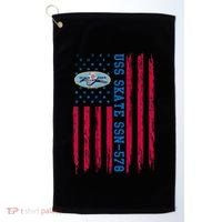 Uss Skate Ssn578 American Flag Submarine Golf Towel thumb 0