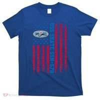 Uss Skate Ssn578 American Flag Submarine T-Shirt thumb 0