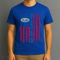 Uss Skate Ssn578 American Flag Submarine T-Shirt thumb 3