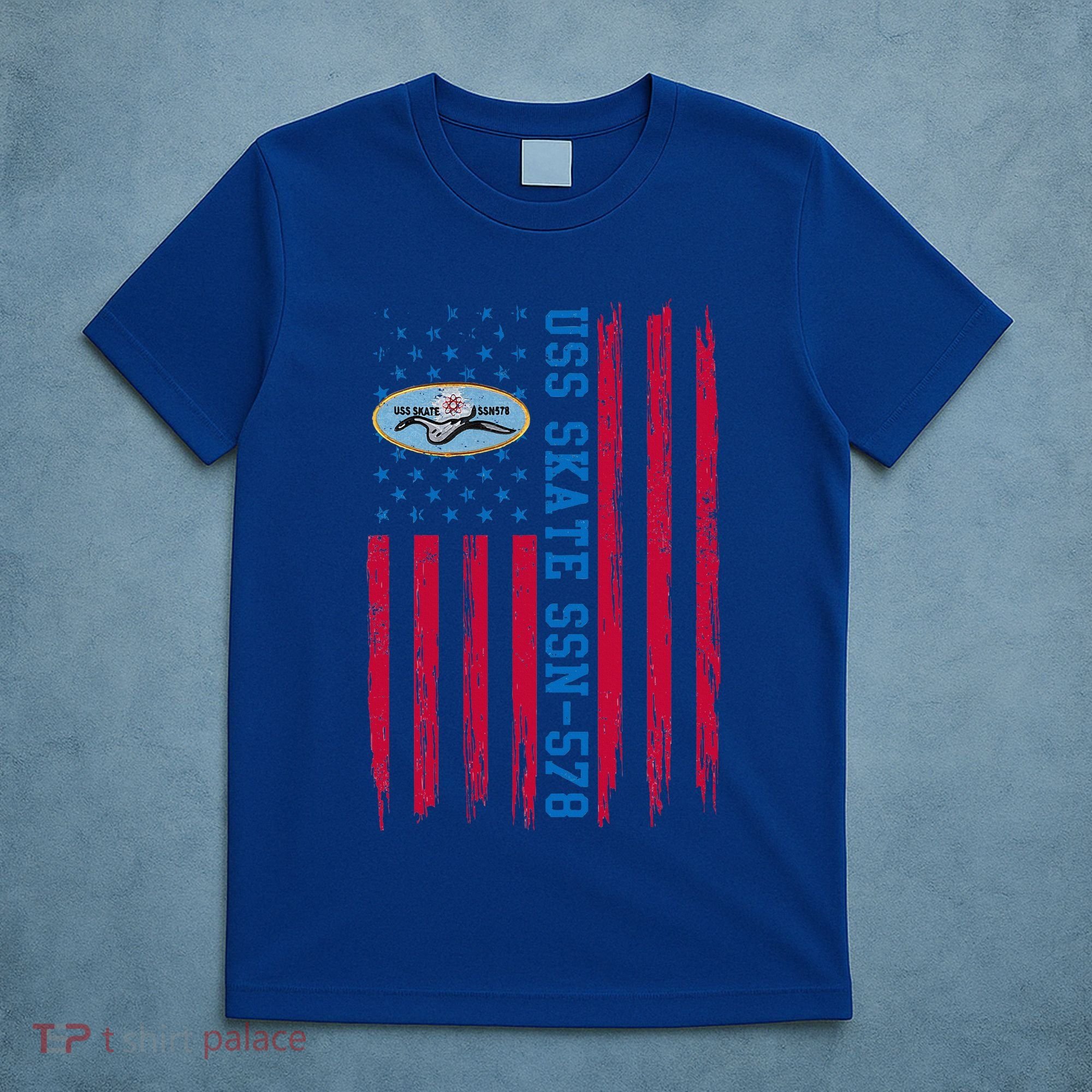 Uss Skate Ssn578 American Flag Submarine T-Shirt
