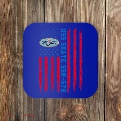 Uss Skate Ssn578 American Flag Submarine Coaster