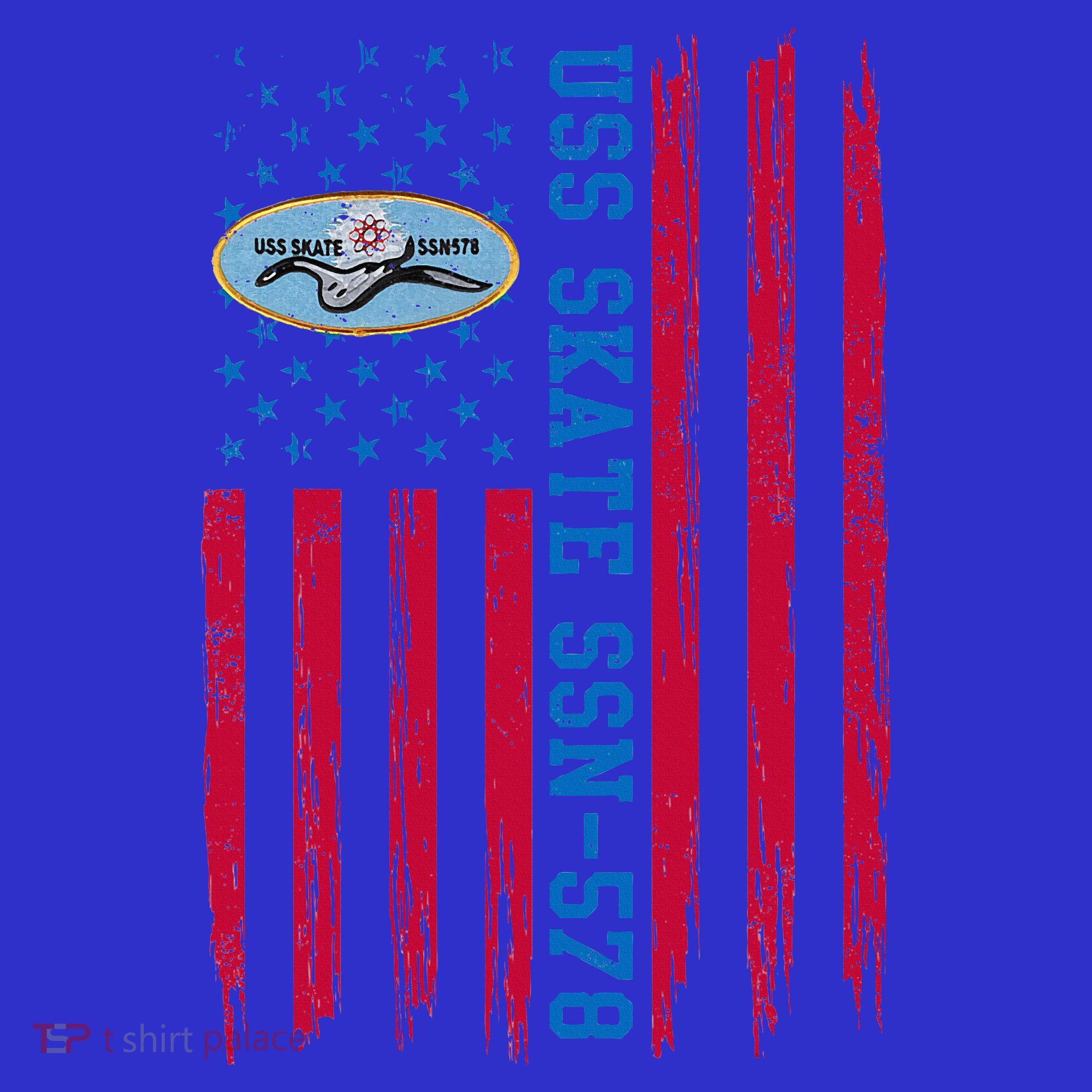 Uss Skate Ssn578 American Flag Submarine Coaster