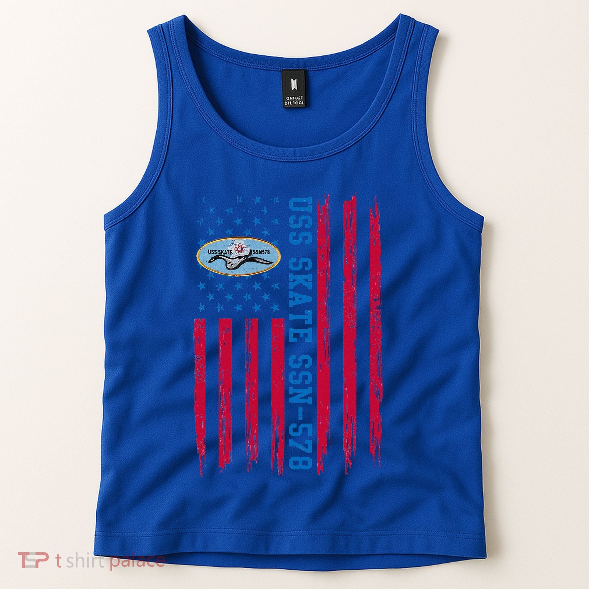 Uss Skate Ssn578 American Flag Submarine Tank Top