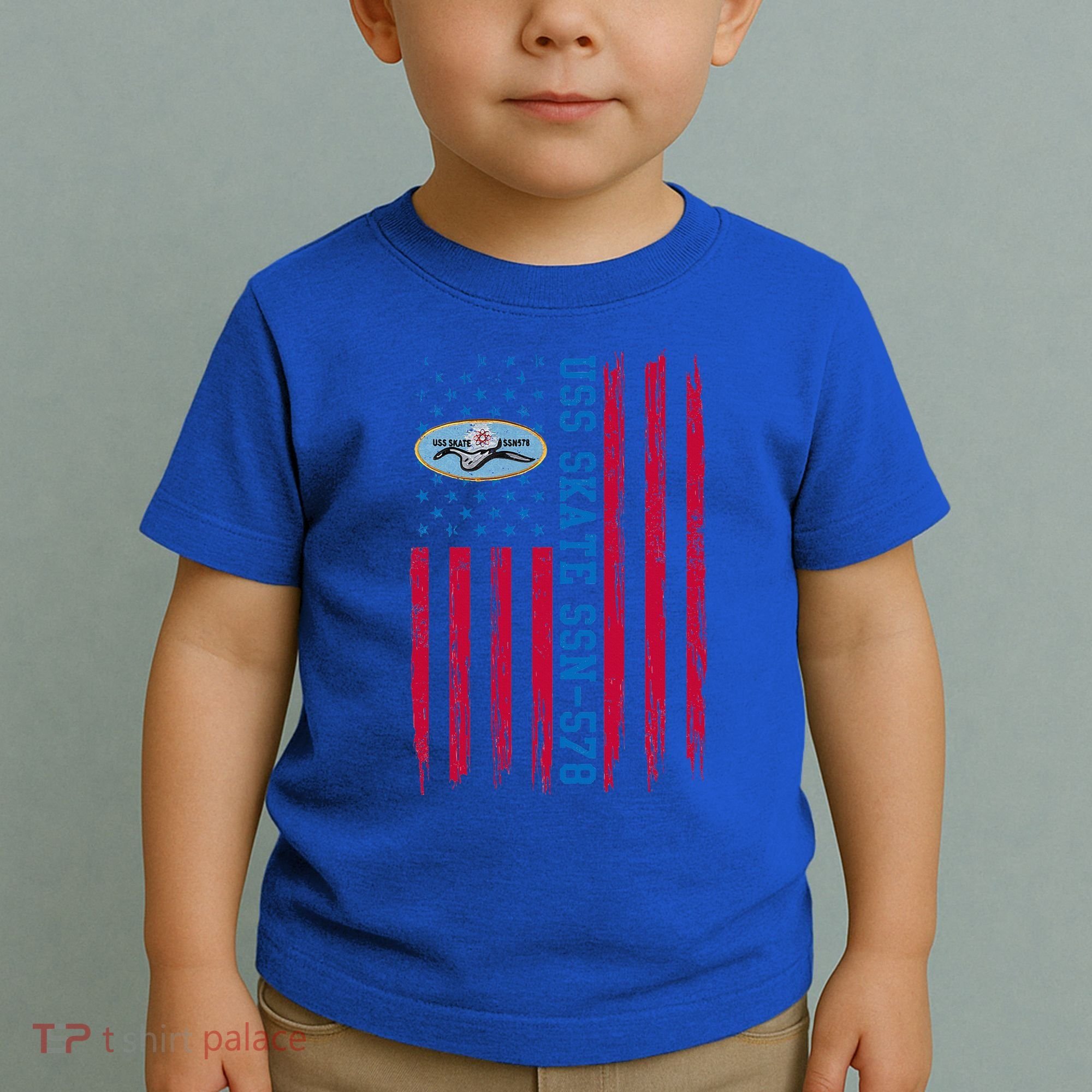 Uss Skate Ssn578 American Flag Submarine Toddler T-Shirt