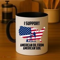 United States Support American Oil From American Soil Coffee Mug thumb 4