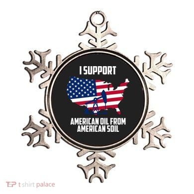 United States Support American Oil From American Soil Ornament