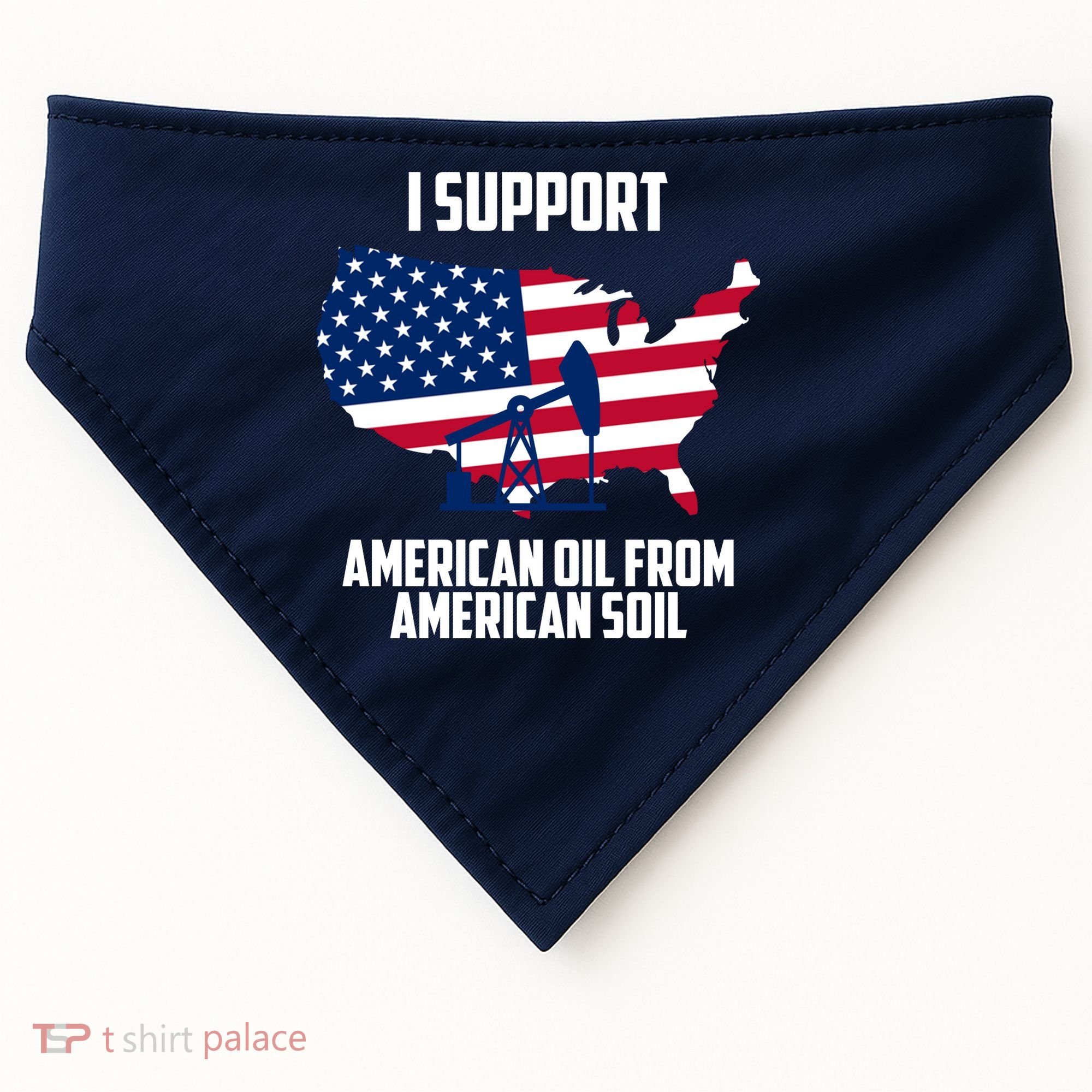 United States Support American Oil From American Soil USA-Made Doggie Bandana
