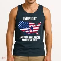 United States Support American Oil From American Soil Tank Top thumb 3