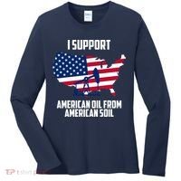 United States Support American Oil From American Soil Women's Long Sleeve Shirt thumb 0