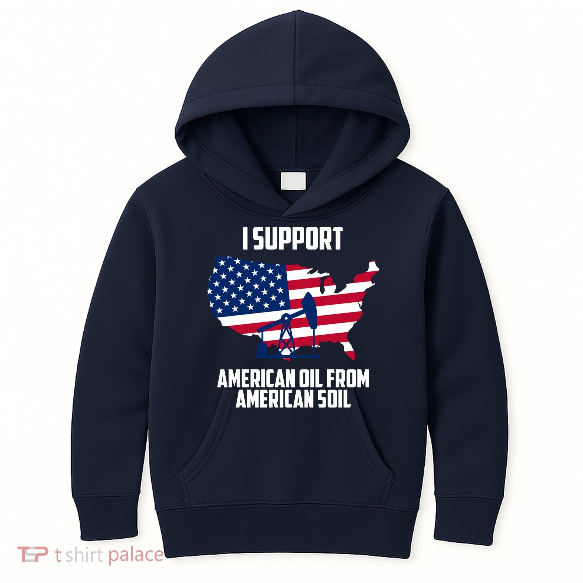 United States Support American Oil From American Soil Kids Hoodie