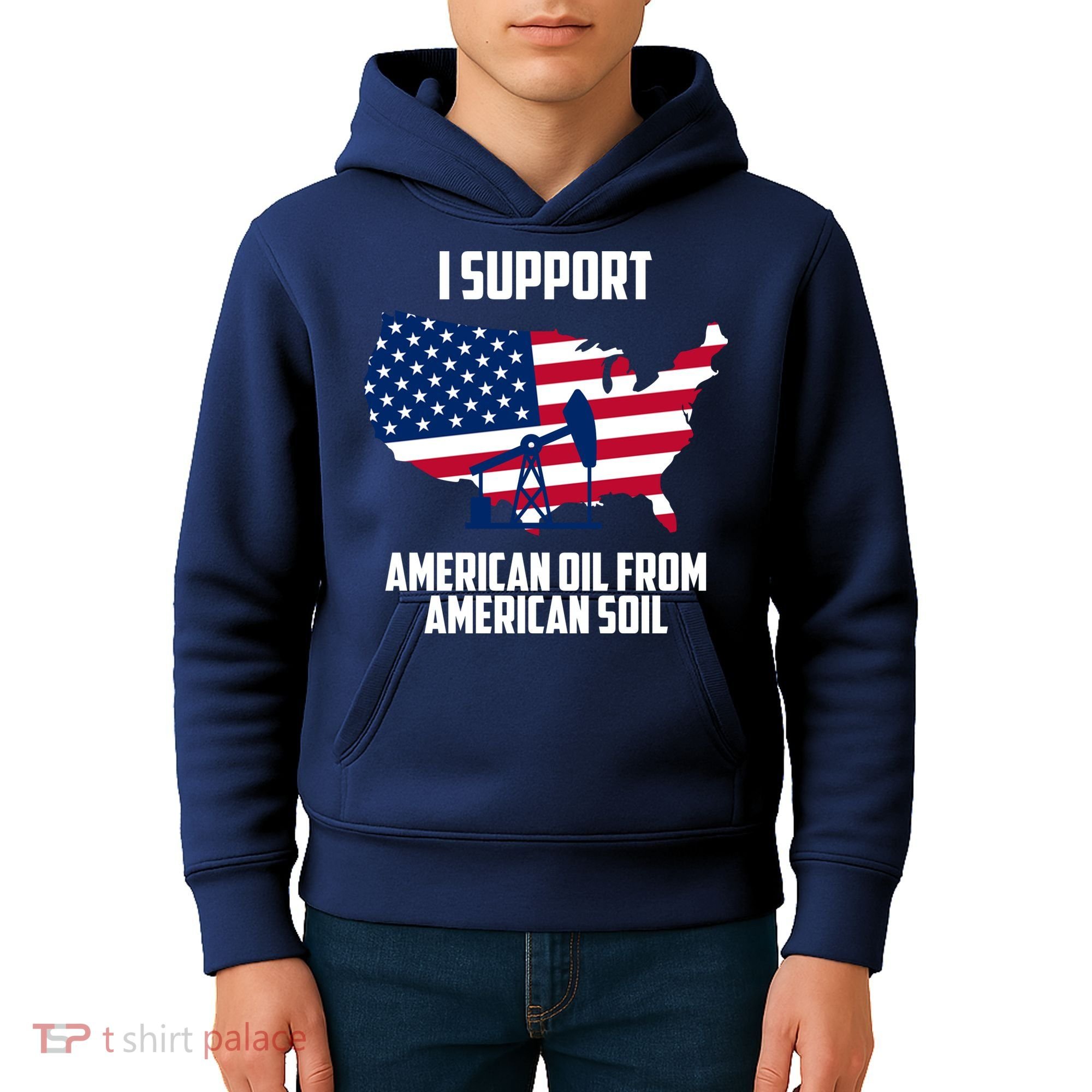 United States Support American Oil From American Soil Kids Hoodie