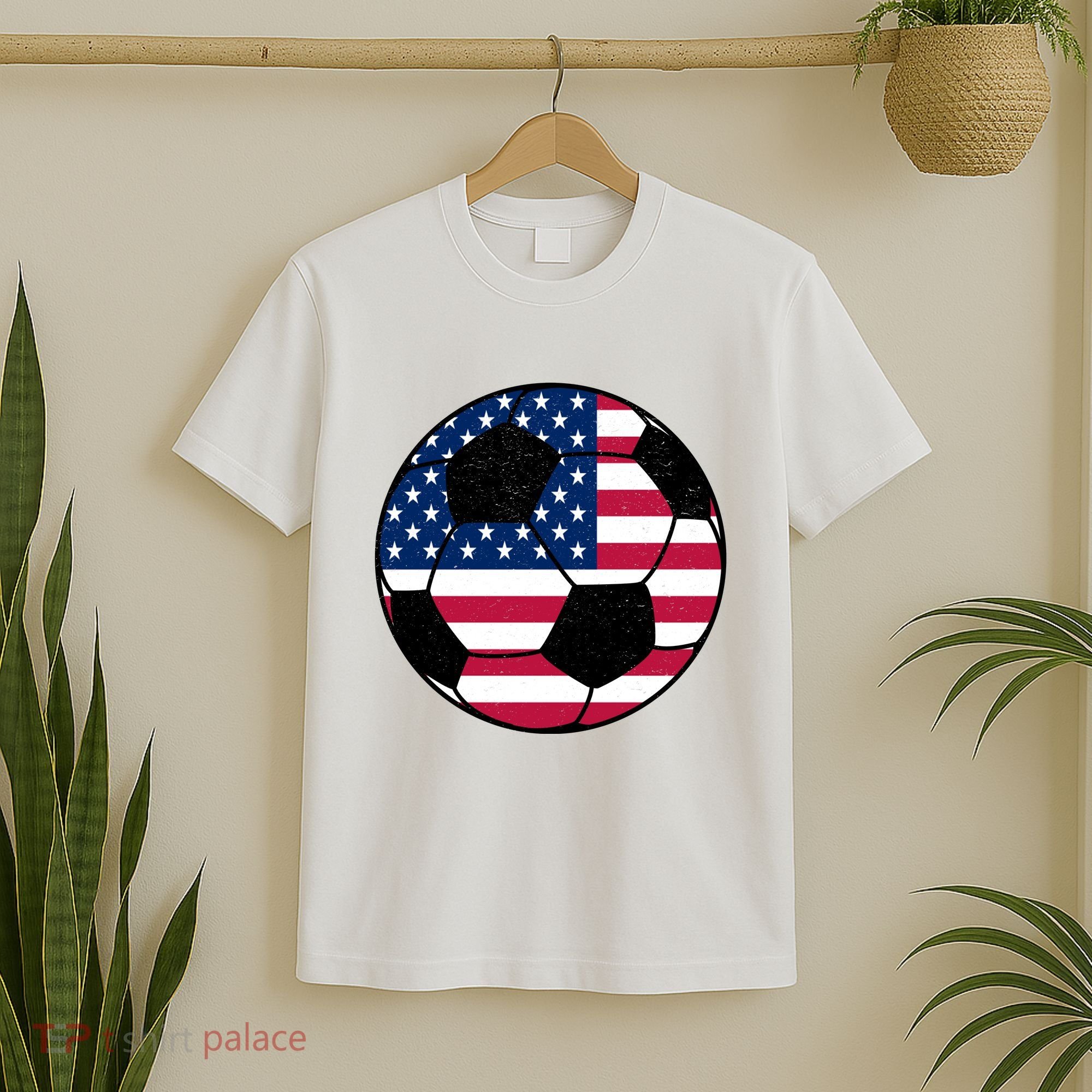 United States Soccer Ball Sport Vintage T-Shirt