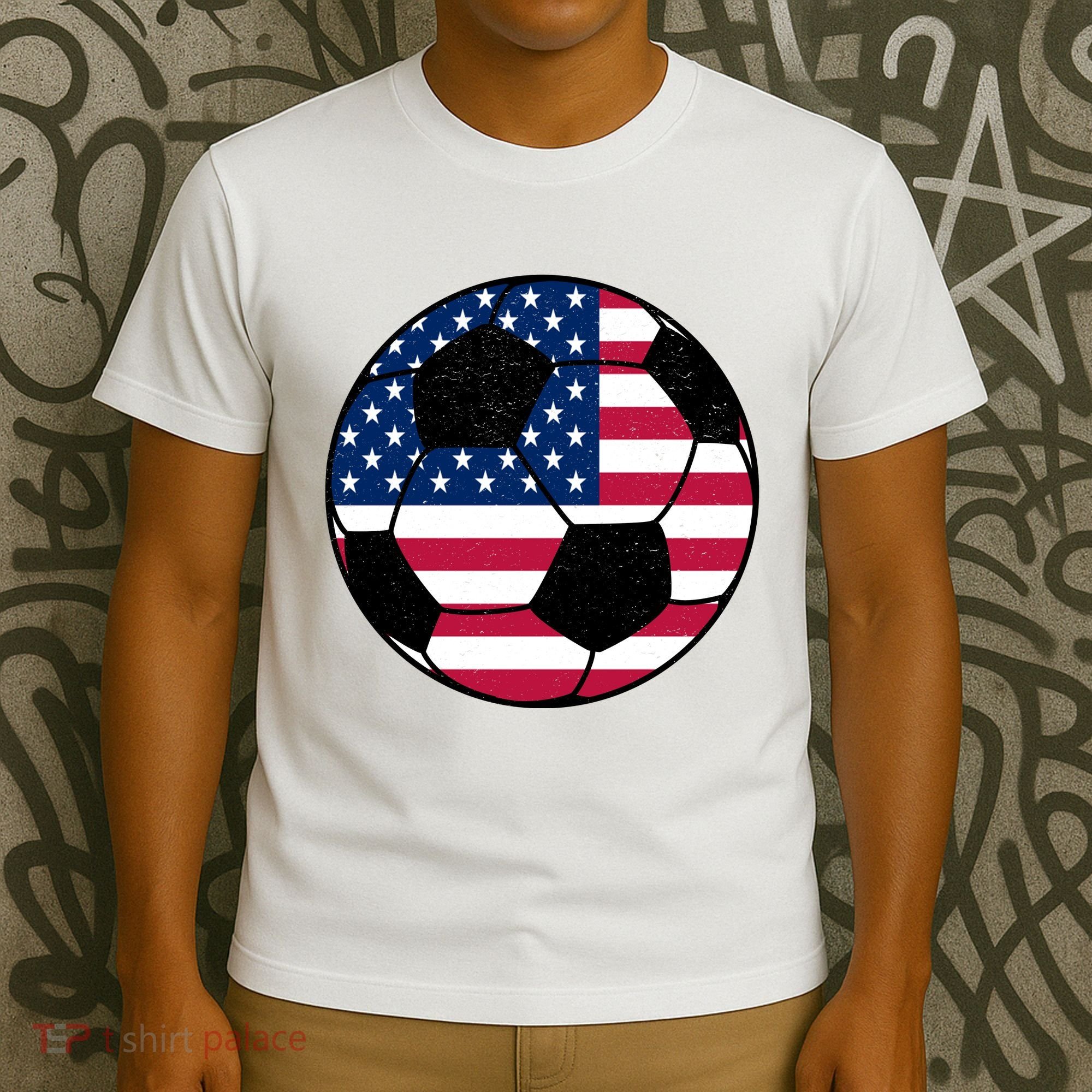 United States Soccer Ball Sport Vintage T-Shirt