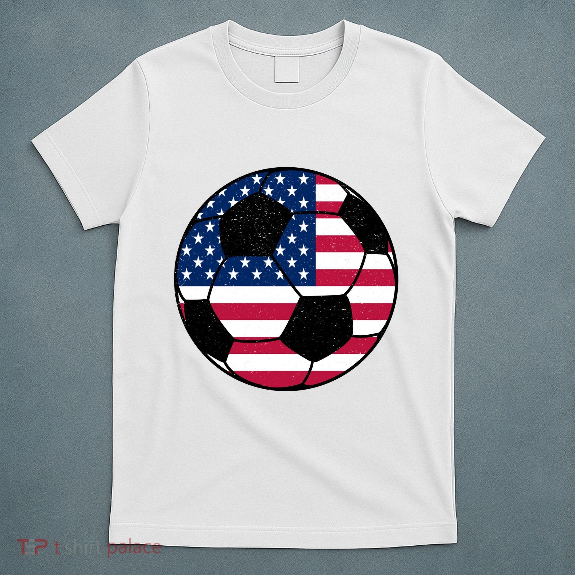United States Soccer Ball Sport Vintage T-Shirt
